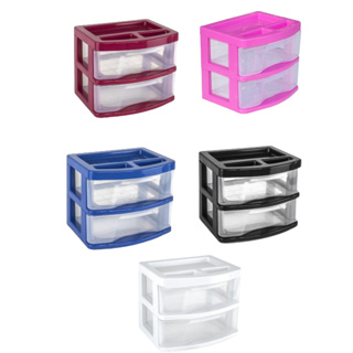 Gaveteiro de Mesa Stylo 2 Gavetas Transparentes, em Cores Vibrantes AGRAPLAST COD.771 em Oferta na Shopee