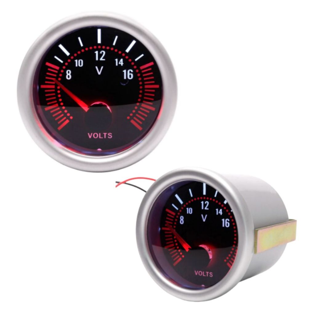Voltímetro Carro Automotivo Medidor Analógico 52mm 8v-16v