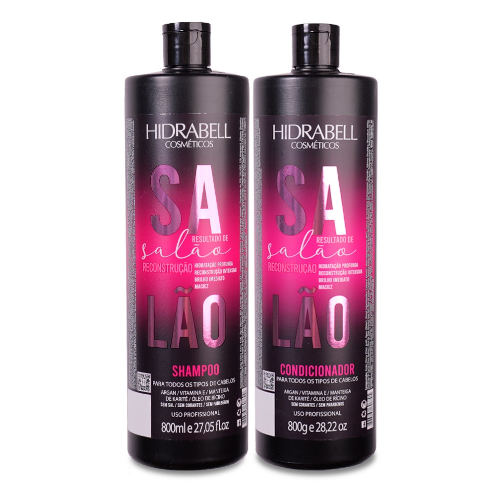 Resultado de Salão 800ml Hidrabell - Reconstrução, Hidratação e Nutrição Capilar