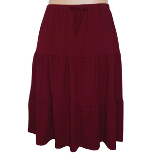 Saia Feminina Midi Camadas Cores Tendências Moda Evangélica Senhoras Modernas.
