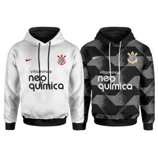 Moletom 3D Full Corinthians Atual Casaco Lançamento