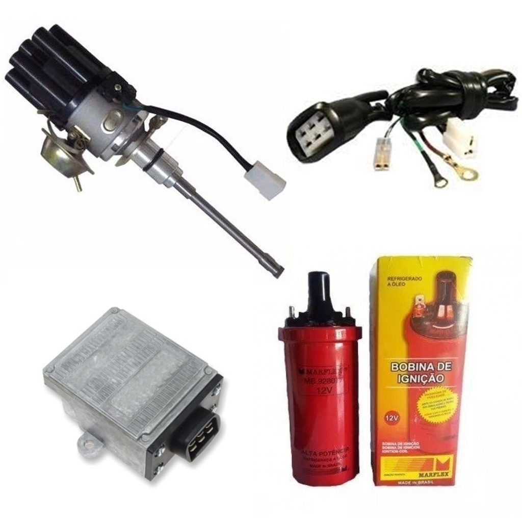 Kit Distribuidor Eletrônico 6cc Jeep Cj5 Rural F75 Aero Willys