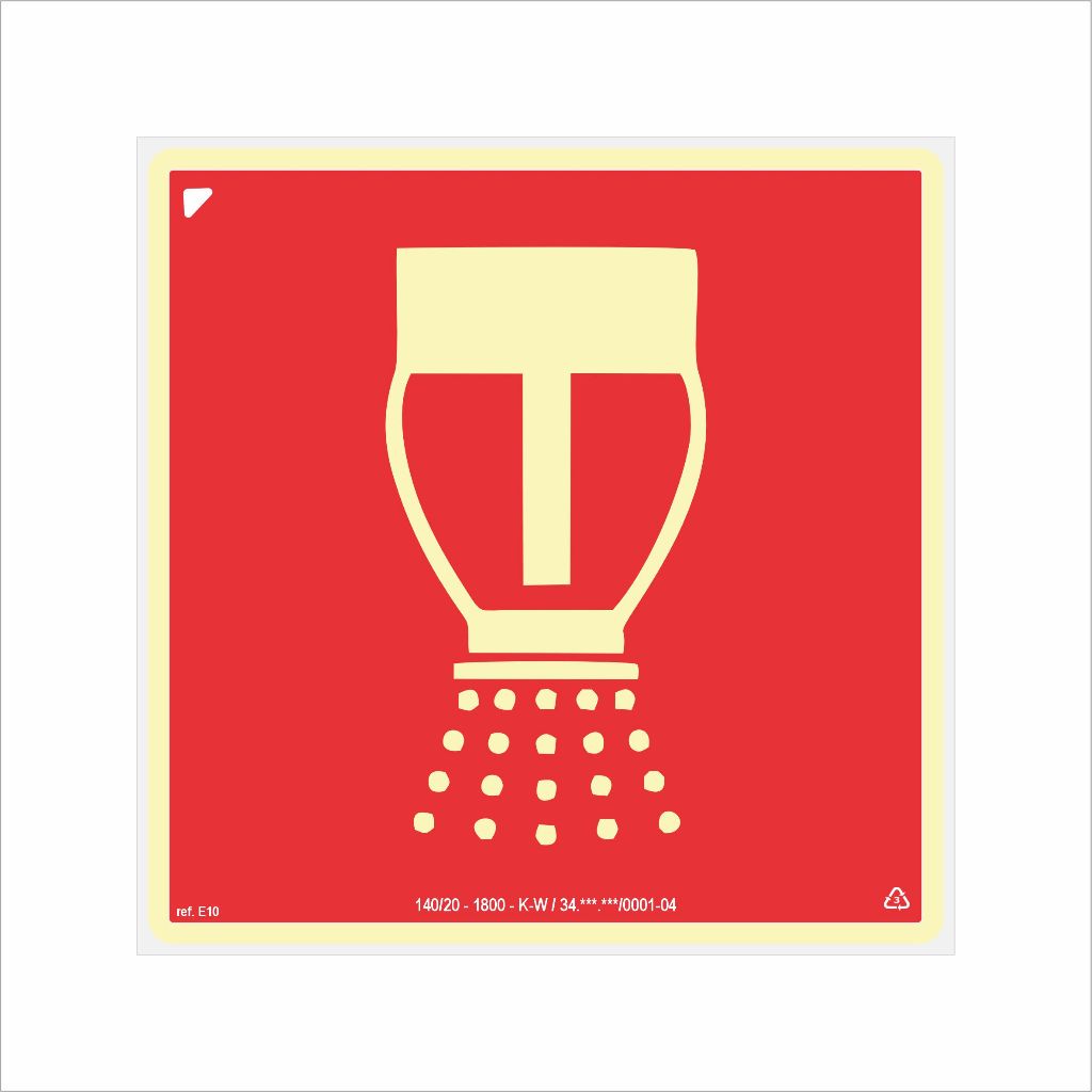 Placa de Sinalização para Sprinkler