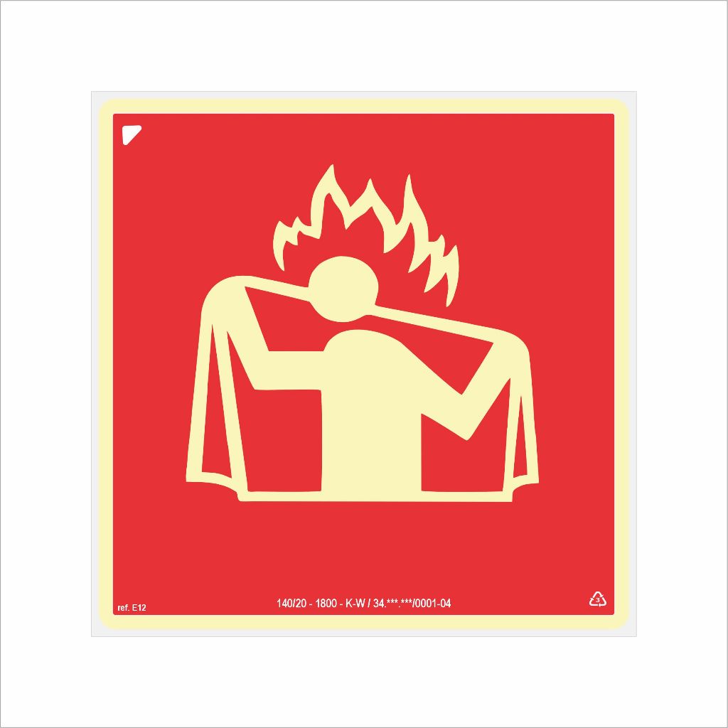 Placa de Sinalização para Manta Anti-Chama