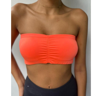 Top faixa cropped com bojo removível