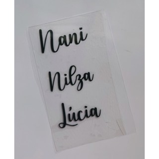Adesivo termocolante nome -  3 nomes - 1,5 cm altura (Filme de recorte) em Oferta na Shopee