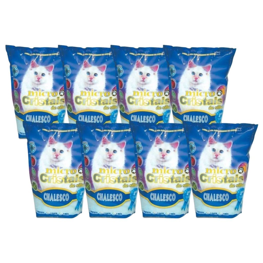 Kit Areia para Gatos Micro Silica Fina 1,8 Kg cada - Chalesco