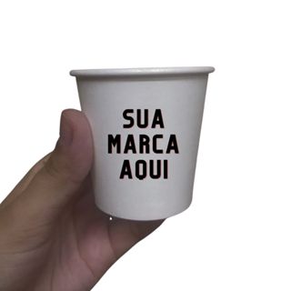 Copo 80 ml em Papel Personalizado  - Pacote com 50 unidades em Oferta na Shopee