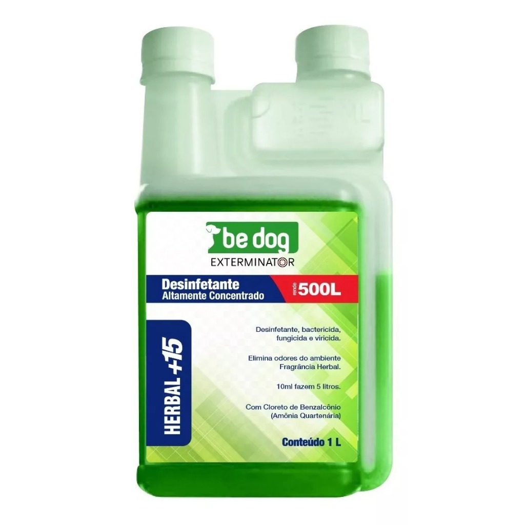 Desinfetante Super Concentrado Eliminador Herbal +15 Be Dog em Oferta na Shopee