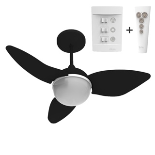 Ventilador Teto Aliseu Smart Preto Controle Remoto E Parede em Oferta na Shopee