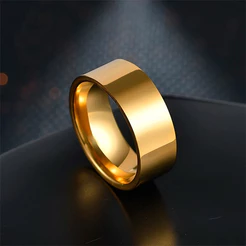 Aliança Para Casamento Noivado 100% em Moeda Antiga Pura 8mm Reta Abaulada