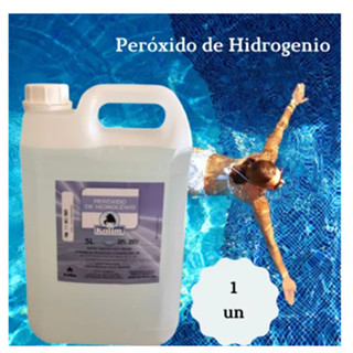 Água Oxigenada 200 Vol. 50% Para Limpeza De Piscinas 5lts