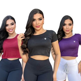 cropped academia feminina malhação caminhada corrida esporte