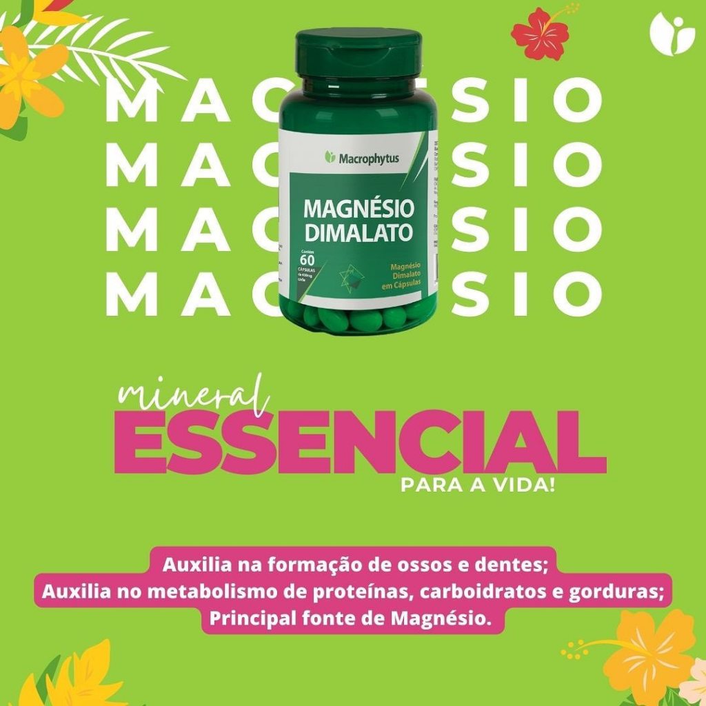 Magnésio Dimalato - Macrophytus 550mg 60 cápsulas