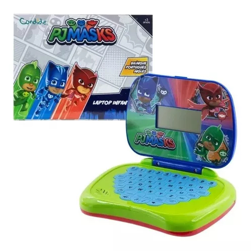 Laptop Infantil Educativo Pj Masks Musical Bilíngue - Candide 1733