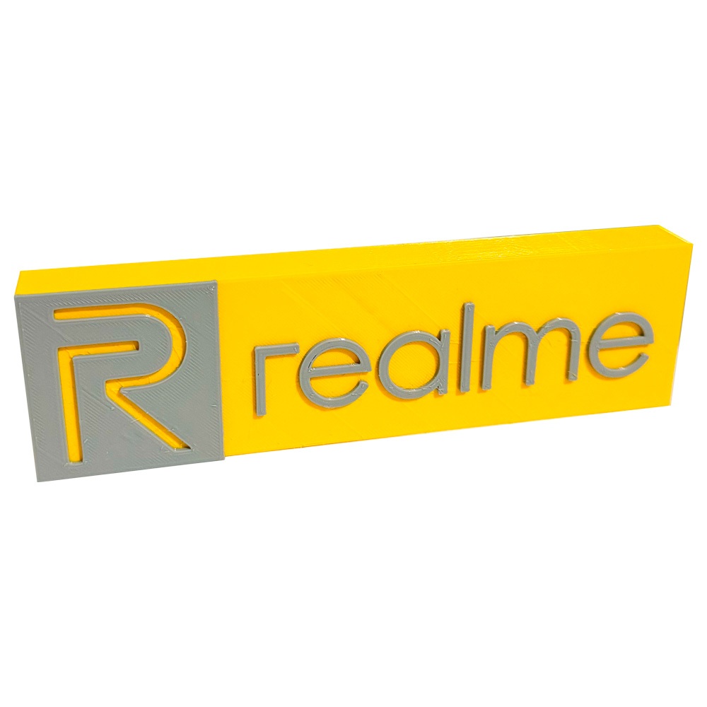 Logo Realme 3D Para Decoração de Vitrine em Oferta na Shopee