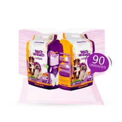 Tapete Higiênico Pet P/ Cães Ultra Espaço De Bicho Lavanda 80x60 90unid