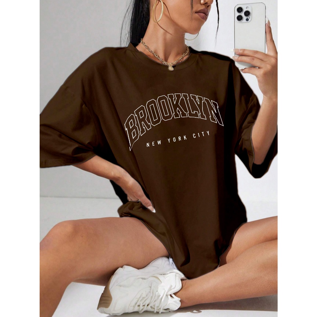 Camiseta Oversized Life Style Tecido Confortável Macio Tshirt Moda Gringa Streetwear Estampa Impres em Oferta na Shopee