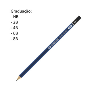 Lápis Técnico Graduado HB, 2B, 4B. 6B e 8B Sextavado - BRW ou TRIS - UNIDADE em Oferta na Shopee