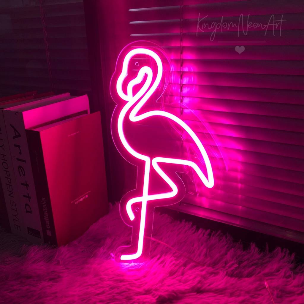 Flamingo Luminária Luminoso Led Neon quarto sala de parede