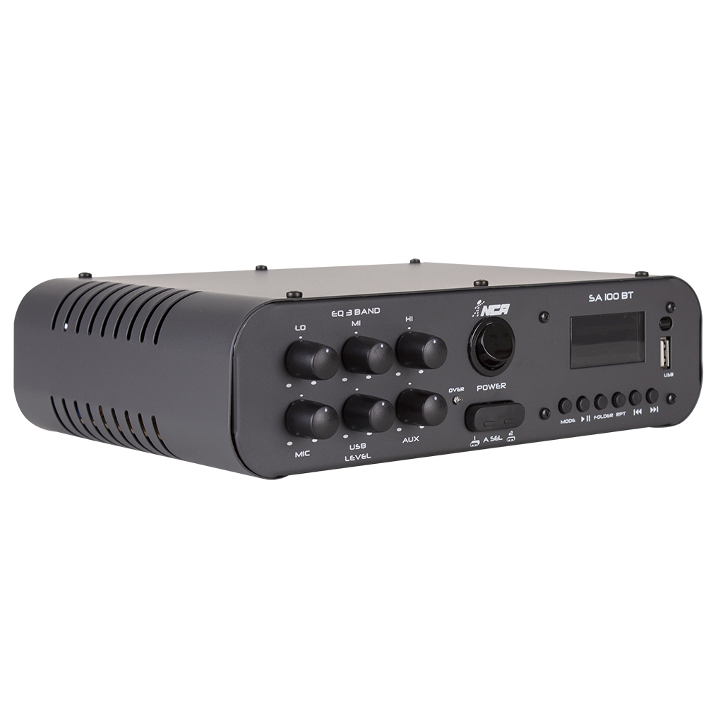 Amplificador Para Som Ambiente e Home Audio, 100Wrms, Bluetooth, Pen Drive, Usb, SA100bt LL Áudio