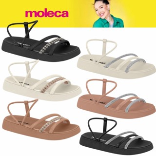 Sandália Feminina Papete Moleca Tiras Strass Brilho Glitter Conforto ORIGINAL