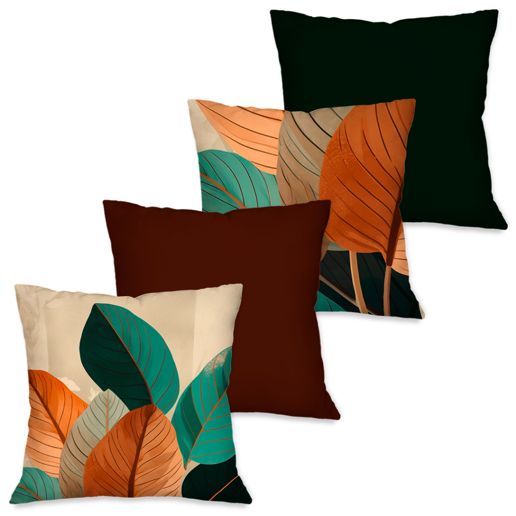 KIT 04 CAPAS DE ALMOFADAS PARA SOFÁ OU CAMA 45X45 DECORAÇÃO & CASA em Oferta na Shopee