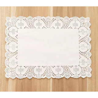 Kit 100 Toalha de Papel Rendada Retangular Jogo Americano Doilies Convite Lembrancinha em Oferta na Shopee