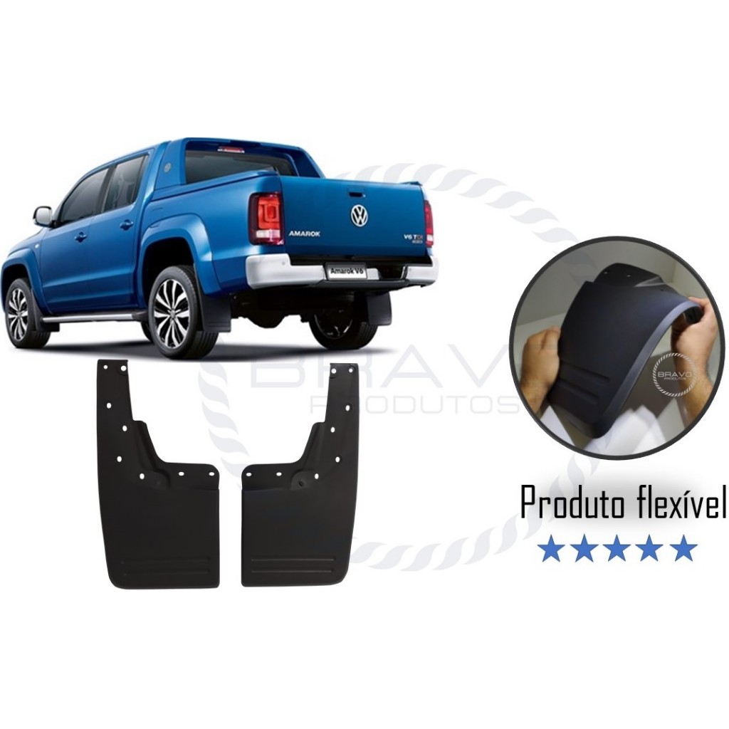 Kit Traseiro Apara Barro Amarok 2012 A 2016 Com Alargador