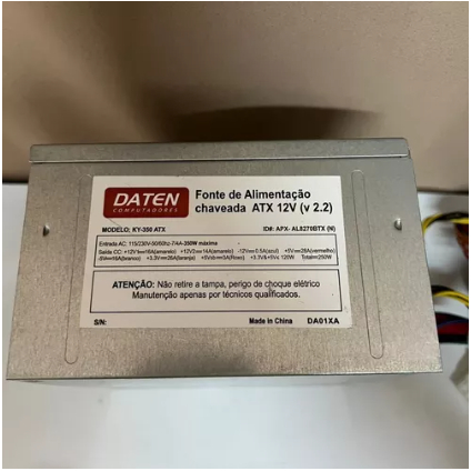 Fonte Nominal Daten Modelo: Ky-350atx