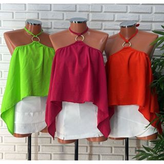 Blusa Lucy Com Argola batinha verão amaração pescoso