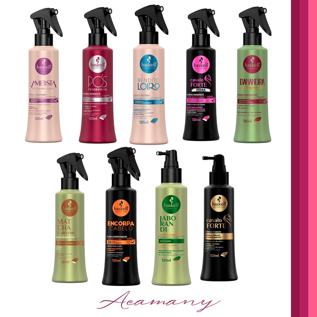 Tônico Fluído Spray Capilar Haskell 120ml  - Você escolhe!