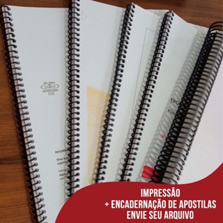Impressão De Apostilas + Encadernação-  Frente e Verso ou Apenas Frente - Colorida – Qualidade Envio rápido em Oferta na Shopee