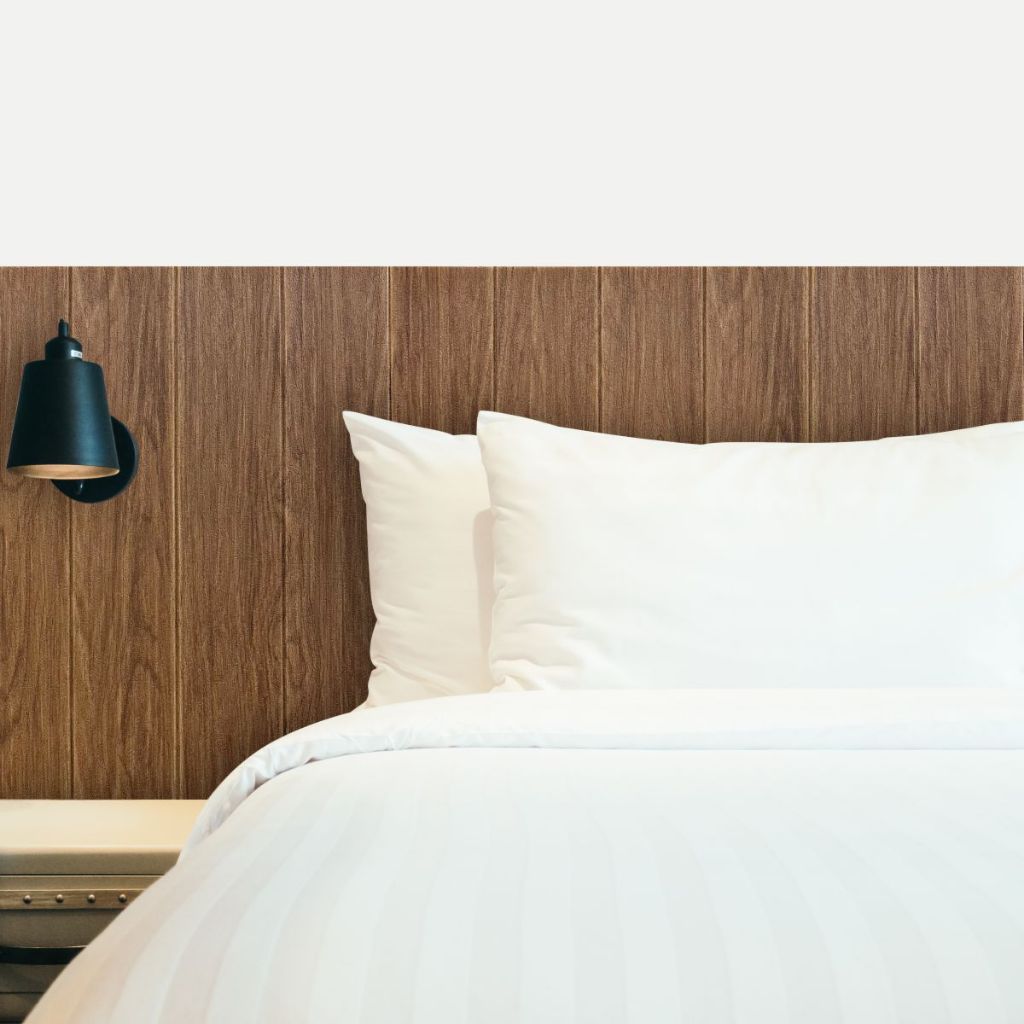 Cabeceira Casal Madeira Ripada Autocolante 2 Placas 70x70 cm. em Oferta na Shopee