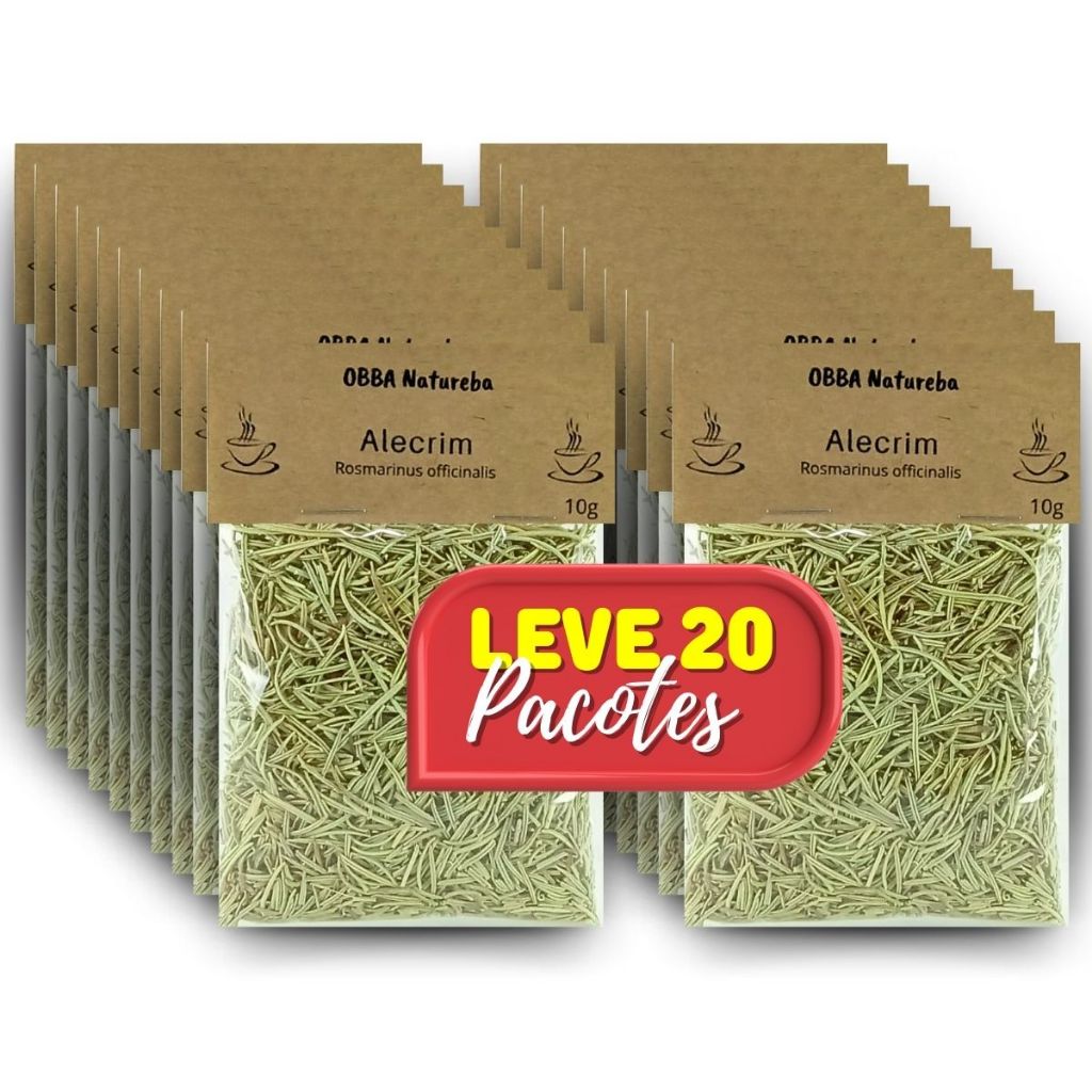 20 Pacotes Chá de Alecrim | Ervas Alecrim Proprio para Cha