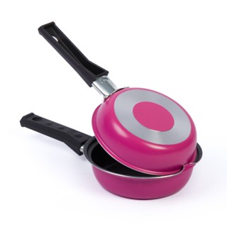 Frigideira Dupla Hamburgueira Antiaderente Nacional Rosa N14