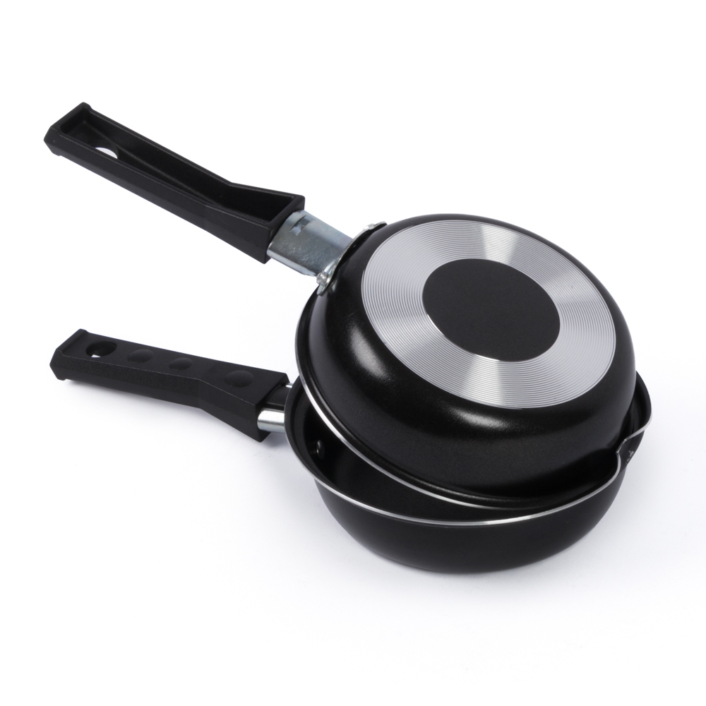 Hamburgueira Dupla Antiaderente 14Cm Preto Nacional - Home & Living