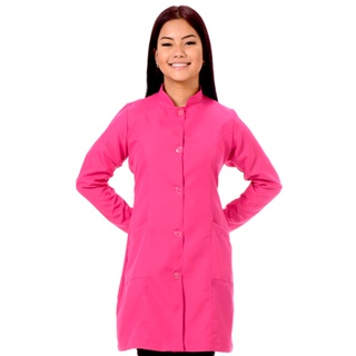 Jaleco Feminino Gabardine Colorido Gola Padre em Oferta na Shopee