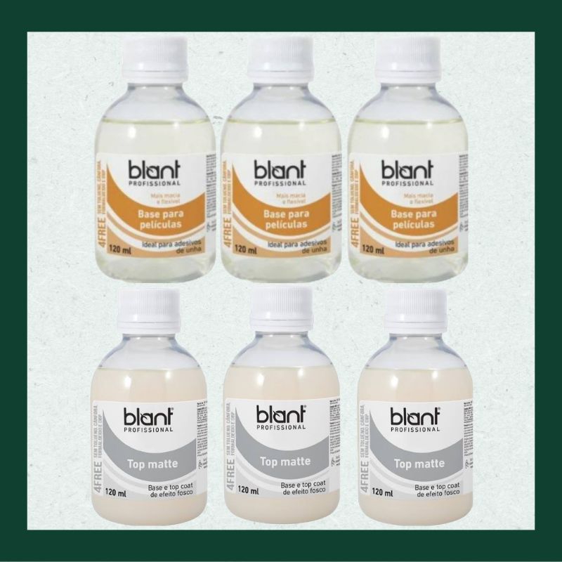 3 BASES PARA PELICULAS BLANT 120ML + 3 BASE MATTE BLANT 120ML