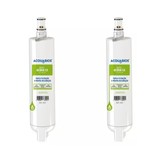 Kit 2 Refil Para Filtro Purificador De Água Compativel com  Consul CS Facilite