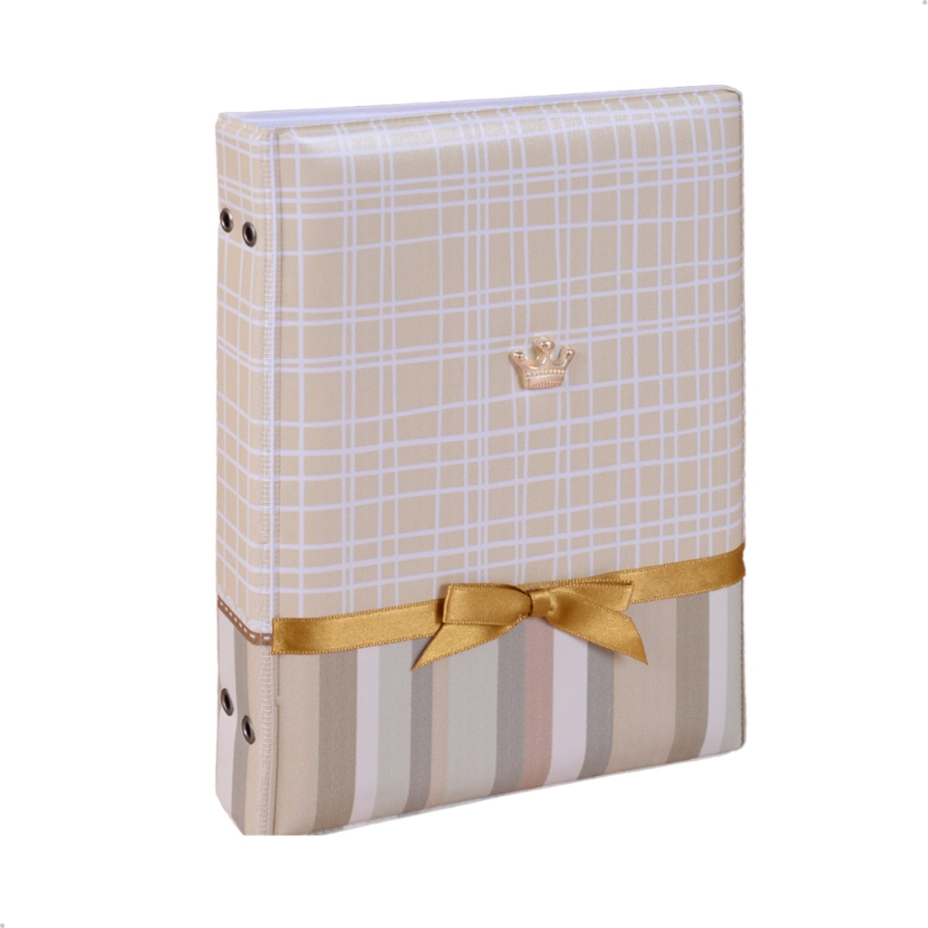 Álbum 100 fotos 15x21 LUXO BEGE Príncipe Coroa Bebê Infantil Newborn em Oferta na Shopee