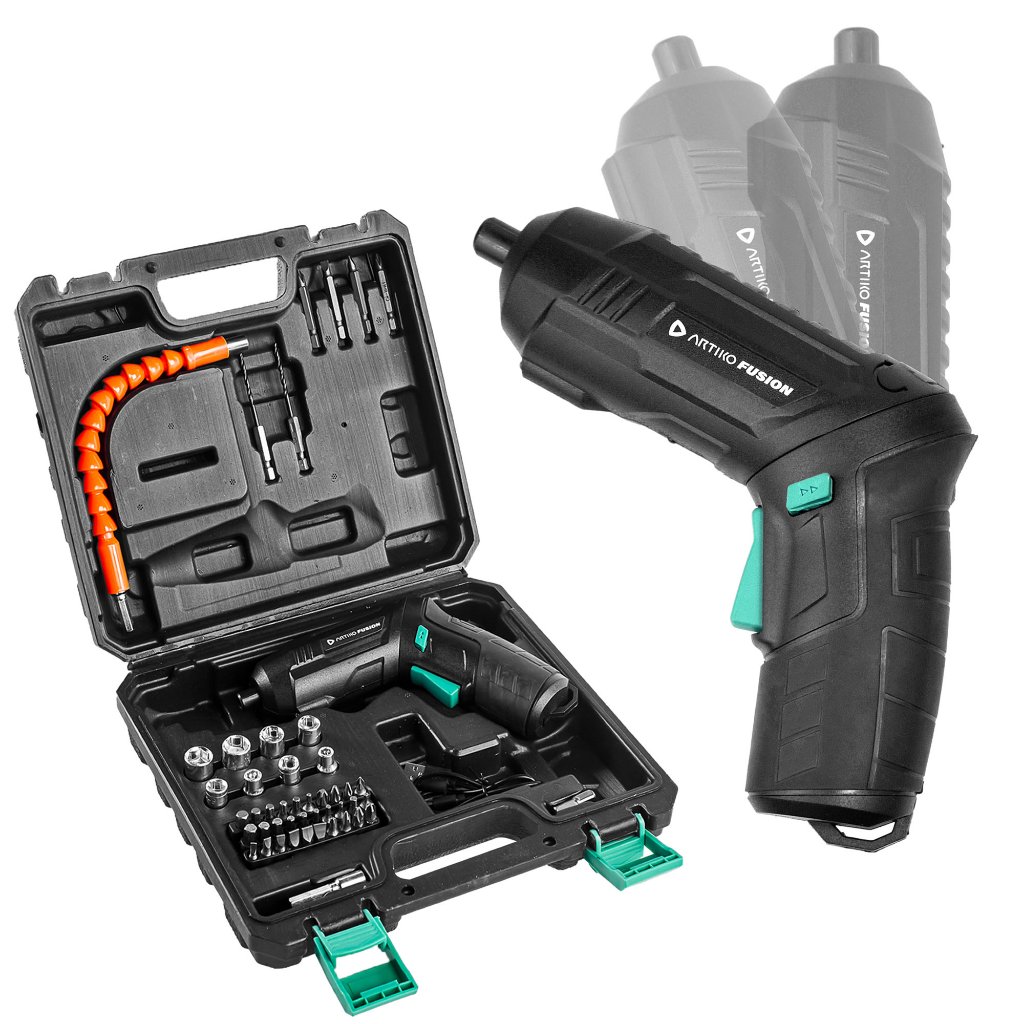Parafusadeira A Bateria Sem Fio Usb Artiko Fusion Com Maleta 47 Peças Bivolt em Oferta na Shopee