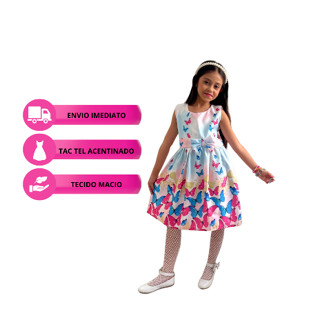 Vestido Infantil estampas de borboleta