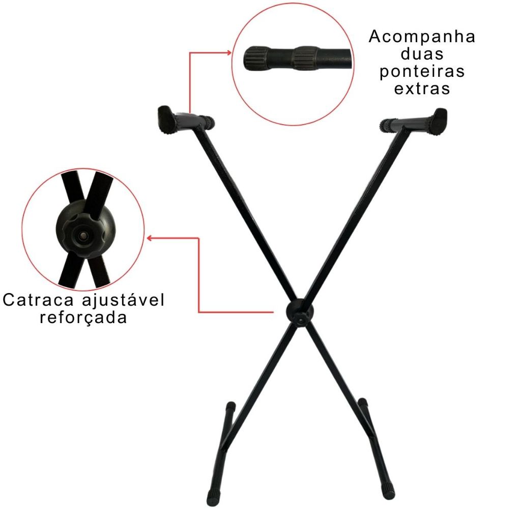 Suporte Pedestal P/ Teclado, Estante, Rack- Yamaha, Cassio — imagem 2 de 2
