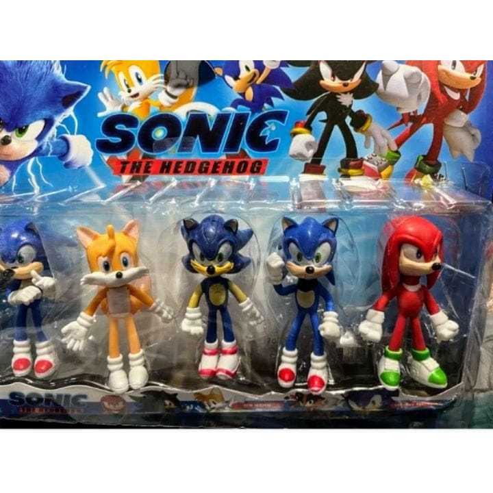 Kit Com 5 Boneco Sonic