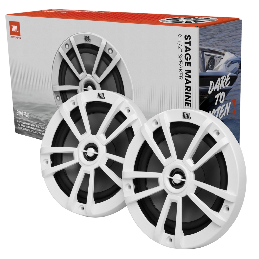 Par de Alto Falantes Maritimo 6  JBL Stage Marine 120 Watts Rms - Branco
