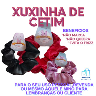 XUXINHA DE CETIM SCRUNCHIE KIT 50 UNIDADES