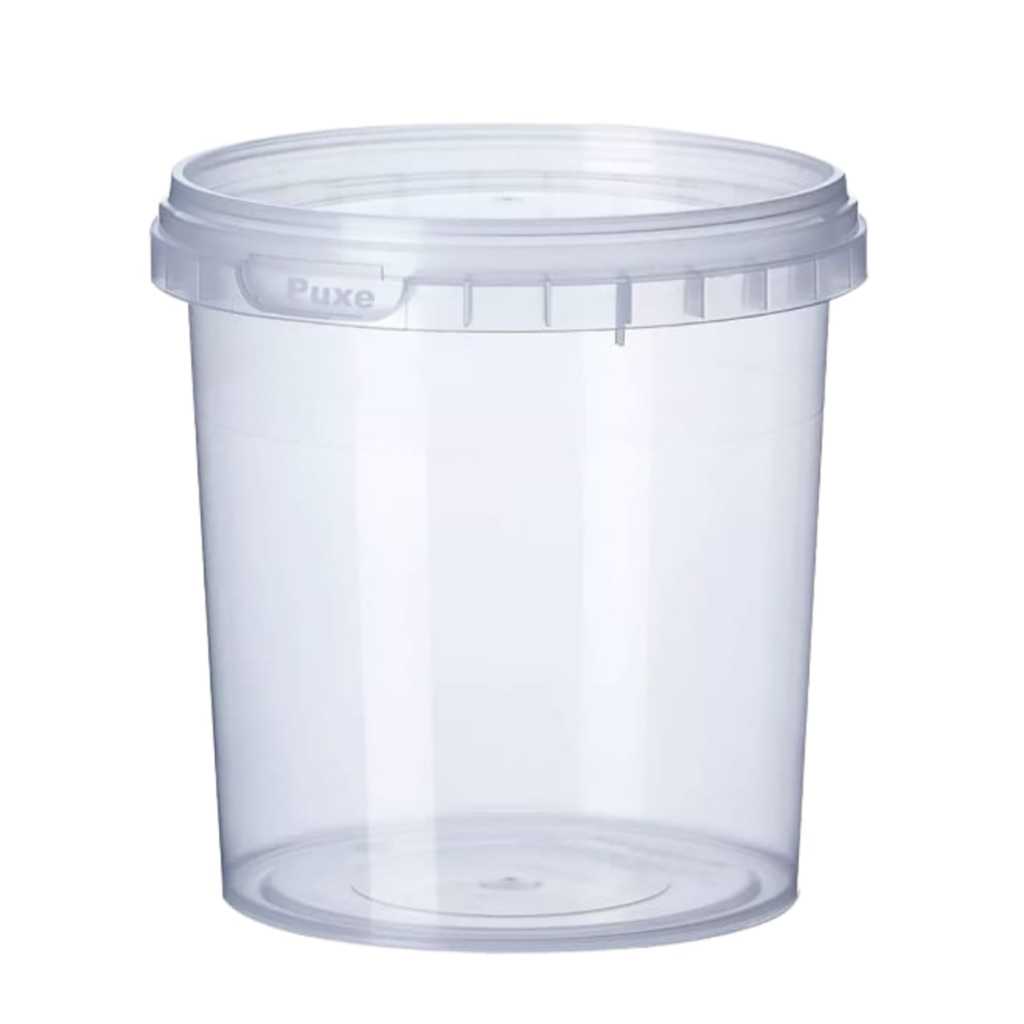 30 un Pote Plástico Redondo Cristal 220 ml com Lacre na Tampa Bolo no Pote