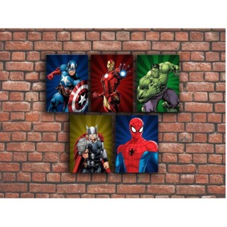 Quadros decorativos para sala quarto tema os vingadores em Oferta na Shopee