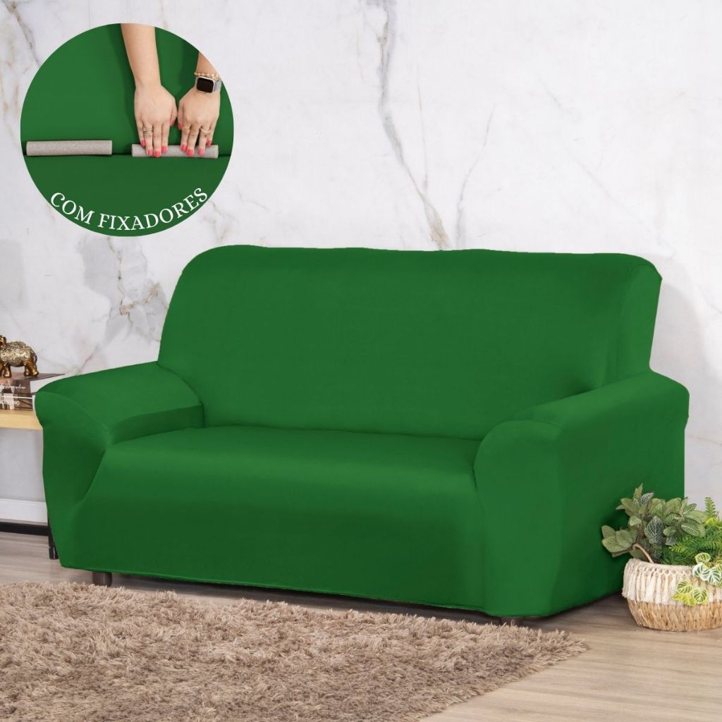 Capa Para Sofá de 3 lugares Premium Com Fixadores De Malha Gel Premium Coladinha em Oferta na Shopee